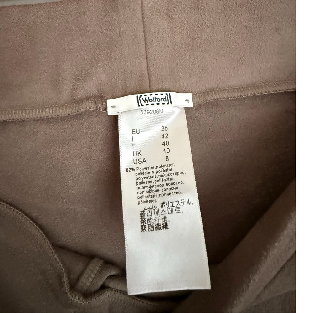 Wolford Suede Leggings in Taupe Brown - Picture 6 of 7